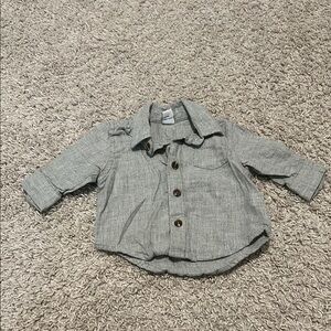 Gray Button-Up Shirt
